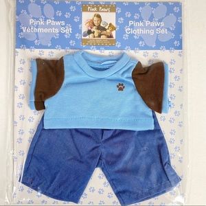 Pink Paws Clothing Set for Toy Bear New